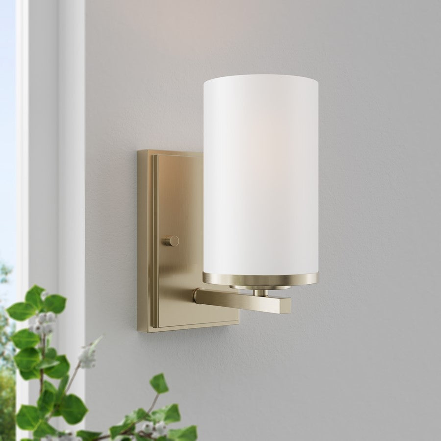 Millennium Verlana 8.75" High 1Lt Wall Sconce, Gold/Etched White