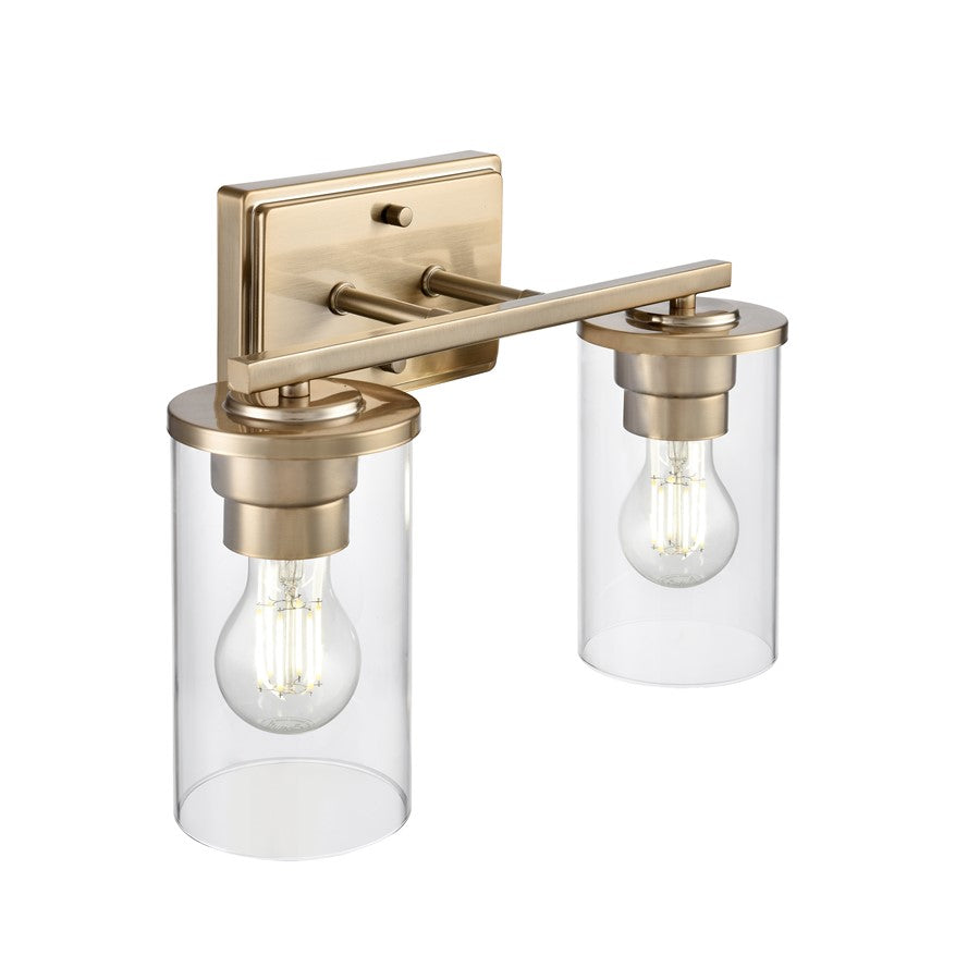 Millennium Lighting Verlana 2Lt 14" Vanity, Modern Gold/Clear