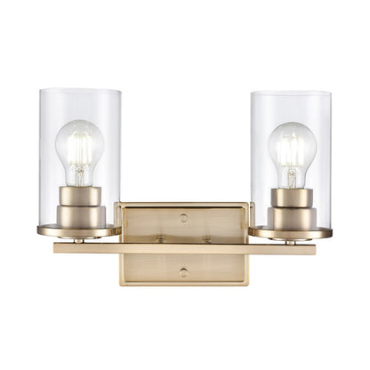 Millennium Lighting Verlana 2Lt 14" Vanity, Modern Gold/Clear