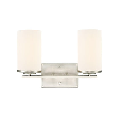 Millennium Lighting Verlana 14" 2Lt Vanity, Nickel/Etched White