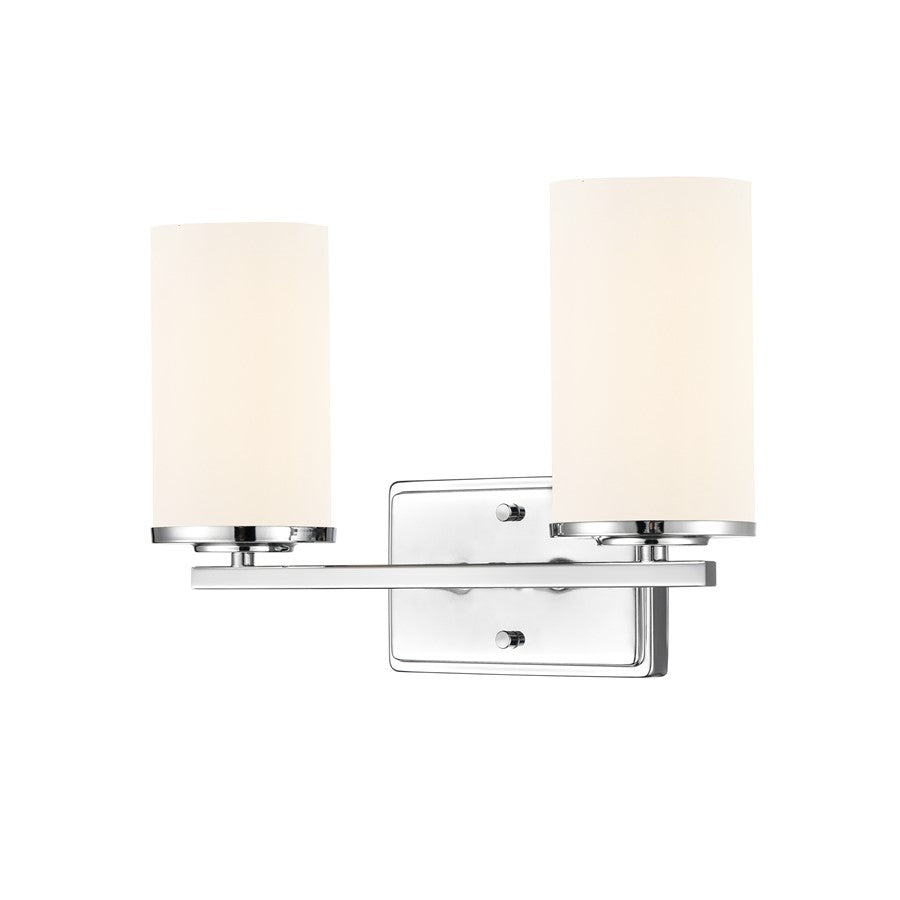 Millennium Lighting Verlana 14" 2Lt Vanity, Chrome/Etched White - 2702WG-CH