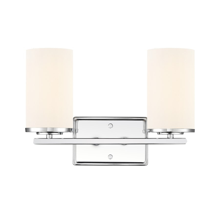 Millennium Lighting Verlana 14" 2Lt Vanity, Chrome/Etched White