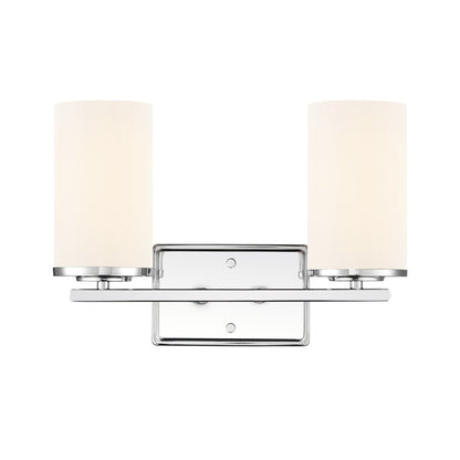 Millennium Lighting Verlana 14" 2Lt Vanity, Chrome/Etched White