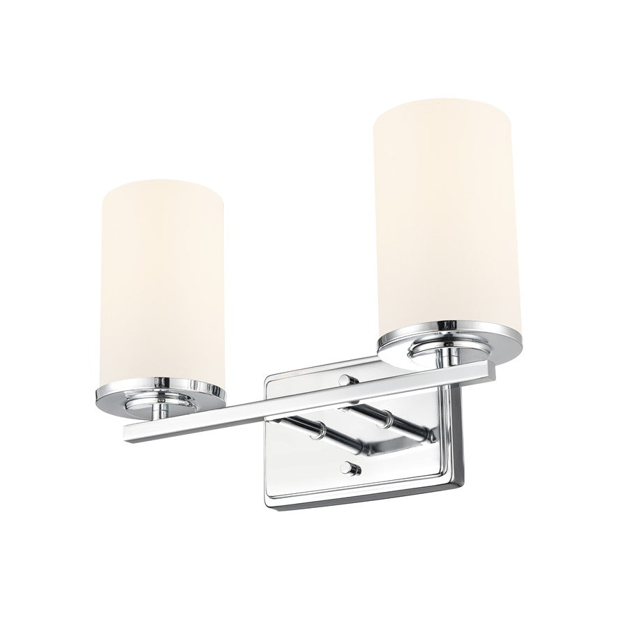 Millennium Lighting Verlana 14" 2Lt Vanity, Chrome/Etched White