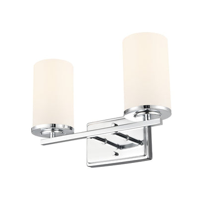 Millennium Lighting Verlana 14" 2Lt Vanity, Chrome/Etched White