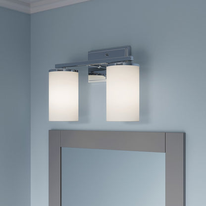 Millennium Lighting Verlana 14" 2Lt Vanity, Chrome/Etched White
