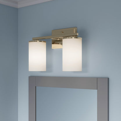 Millennium Lighting Verlana 14" 2Lt Vanity, Modern Gold/Etched White