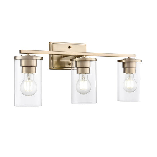 Millennium Lighting Verlana 3Lt 22" Vanity, Modern Gold/Clear - 2703-MG