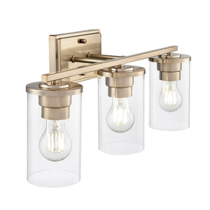Millennium Lighting Verlana 3Lt 22" Vanity, Modern Gold/Clear