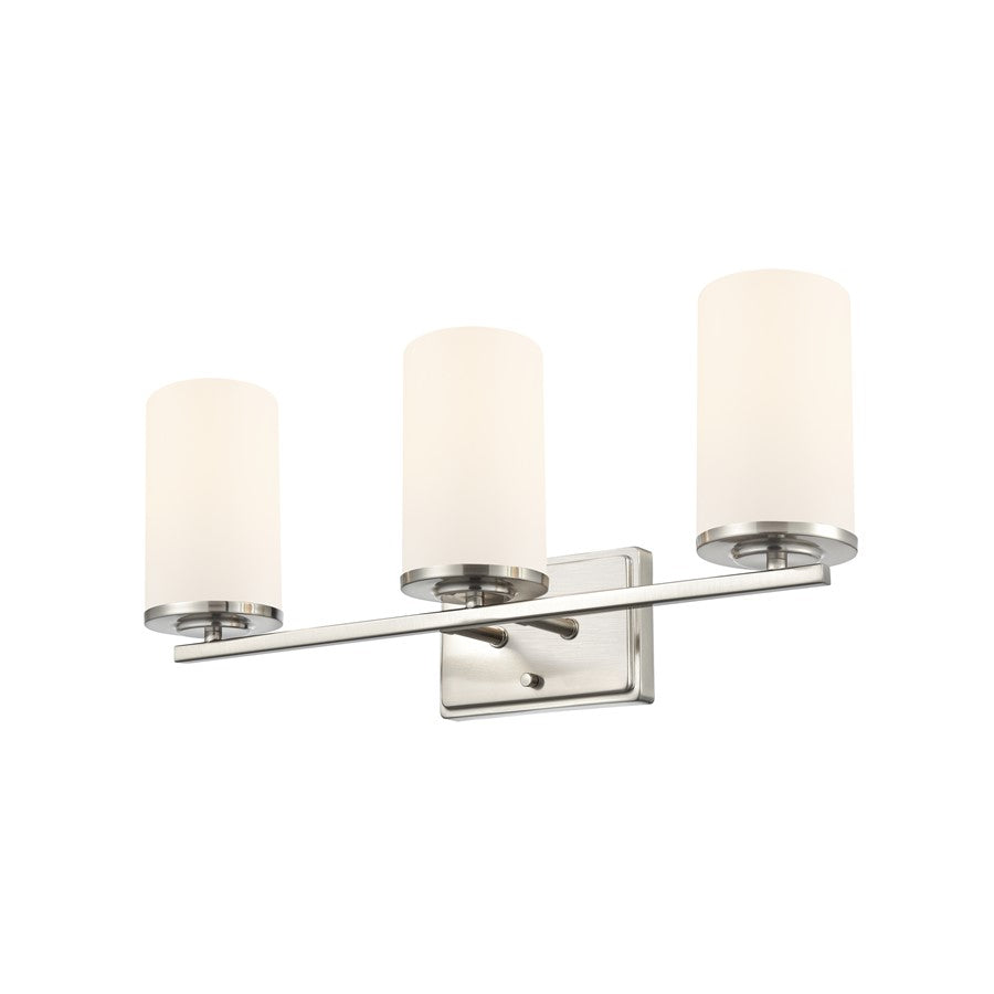 Millennium Lighting Verlana 22" 3Lt Vanity, Nickel/Etched White