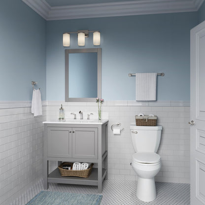 Millennium Lighting Verlana 22" 3Lt Vanity, Nickel/Etched White