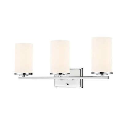 Millennium Lighting Verlana 22" 3Lt Vanity, Chrome/Etched White - 2703WG-CH