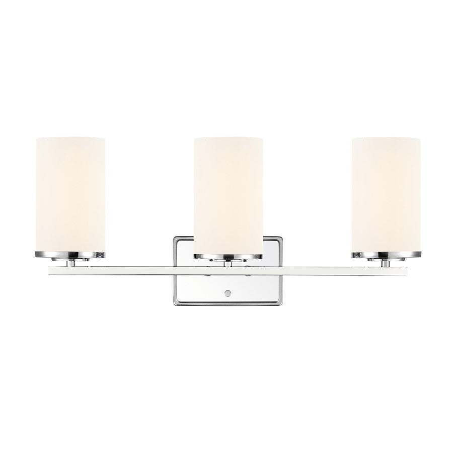 Millennium Lighting Verlana 22" 3Lt Vanity, Chrome/Etched White