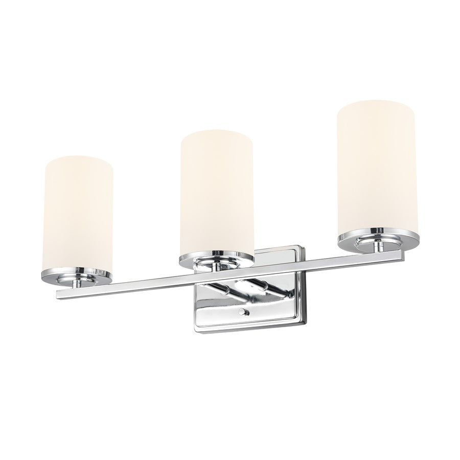 Millennium Lighting Verlana 22" 3Lt Vanity, Chrome/Etched White