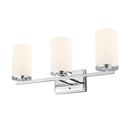 Millennium Lighting Verlana 22" 3Lt Vanity, Chrome/Etched White