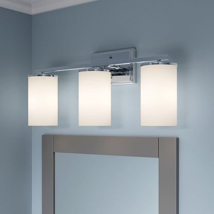 Millennium Lighting Verlana 22" 3Lt Vanity, Chrome/Etched White