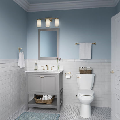 Millennium Lighting Verlana 22" 3Lt Vanity, Modern Gold/Etched White