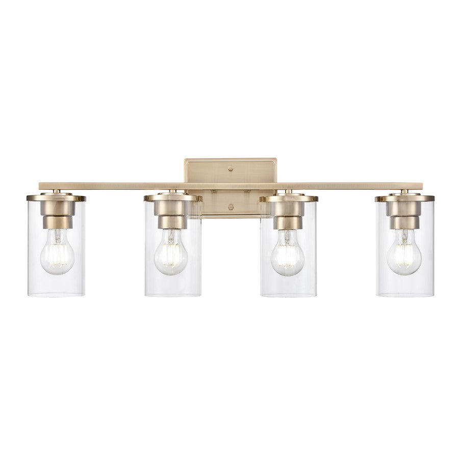 Millennium Lighting Verlana 4Lt 28" Vanity, Modern Gold/Clear