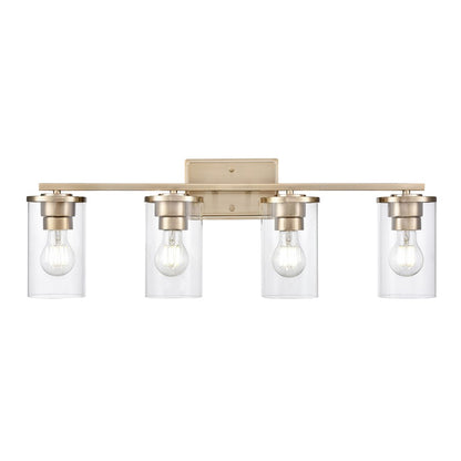 Millennium Lighting Verlana 4Lt 28" Vanity, Modern Gold/Clear