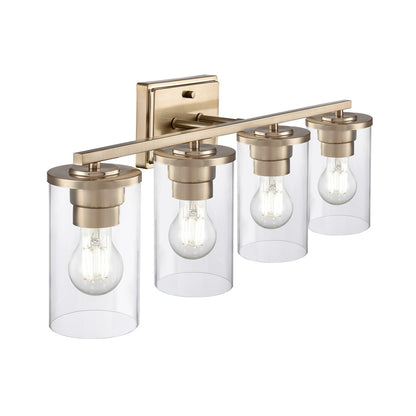 Millennium Lighting Verlana 4Lt 28" Vanity, Modern Gold/Clear
