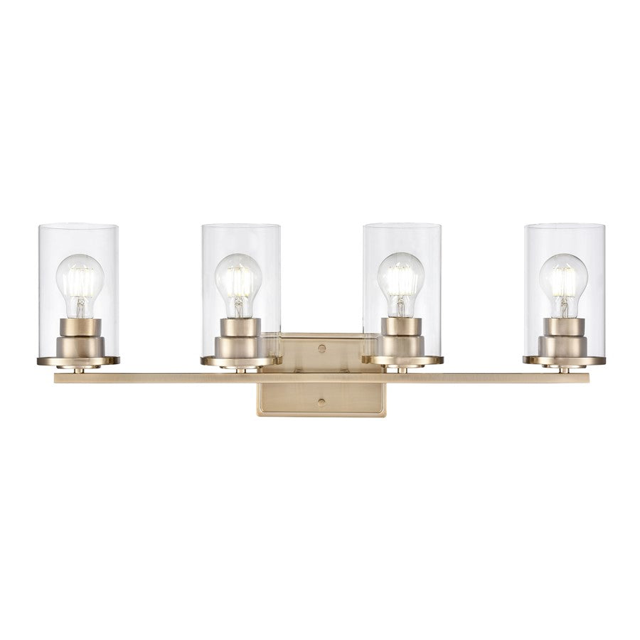 Millennium Lighting Verlana 4Lt 28" Vanity, Modern Gold/Clear