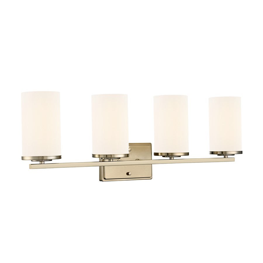 Millennium Lighting Verlana 27.75" 4Lt Vanity, Gold/Etched White - 2704WG-MG