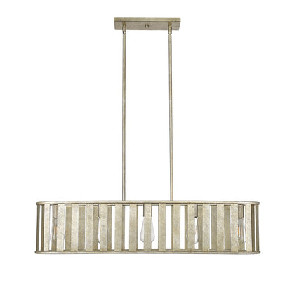 Millennium Stella 5Lt Chandelier, Antique Silver/Steel - 27105-AS