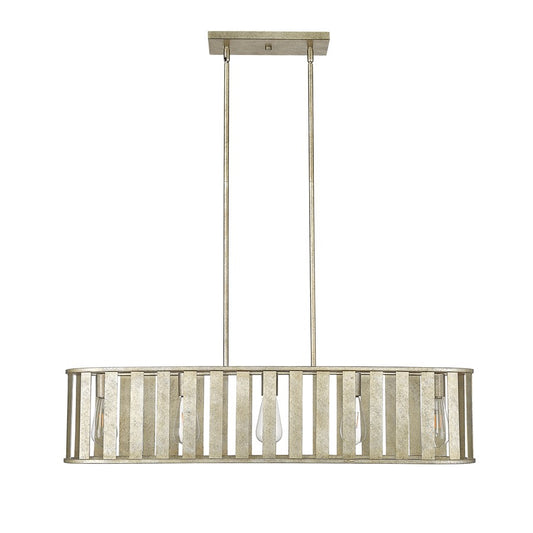Millennium Stella 5Lt Chandelier, Antique Silver/Steel - 27105-AS