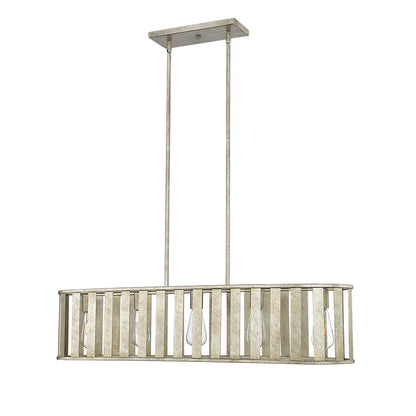 Millennium Stella 5Lt Chandelier, Antique Silver/Steel