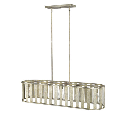 Millennium Stella 5Lt Chandelier, Antique Silver/Steel