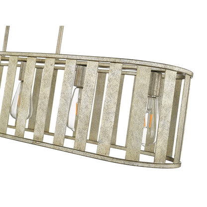Millennium Stella 5Lt Chandelier, Antique Silver/Steel