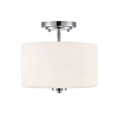 Millennium Verlana 22" 2Lt Semi-Flush Mount, Chrome/Etched Opal