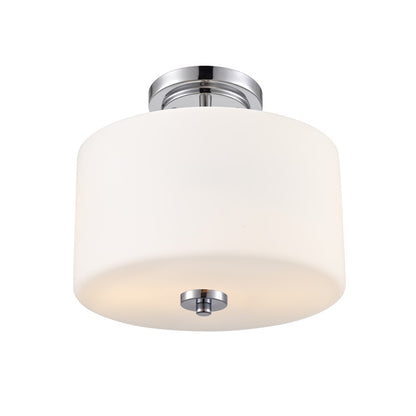 Millennium Verlana 22" 2Lt Semi-Flush Mount, Chrome/Etched Opal