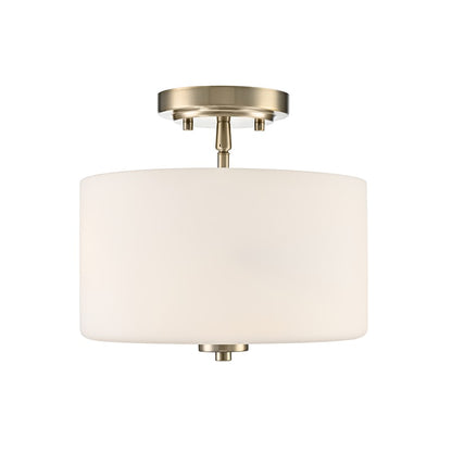 Millennium Verlana 22" 2Lt Semi-Flush Mount, Gold/Etched Opal