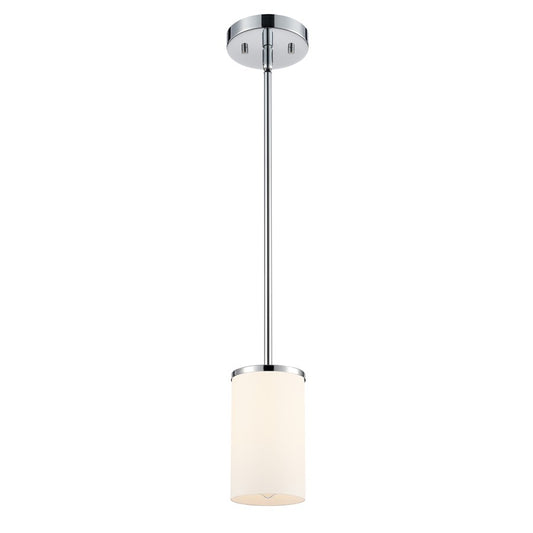 Millennium Lighting Verlana 5" 1Lt Mini Pendant, Chrome/Etched White - 2711WG-CH