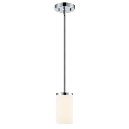 Millennium Lighting Verlana 5" 1Lt Mini Pendant, Chrome/Etched White