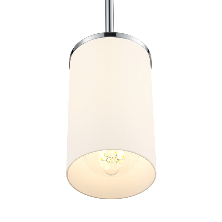 Millennium Lighting Verlana 5" 1Lt Mini Pendant, Chrome/Etched White