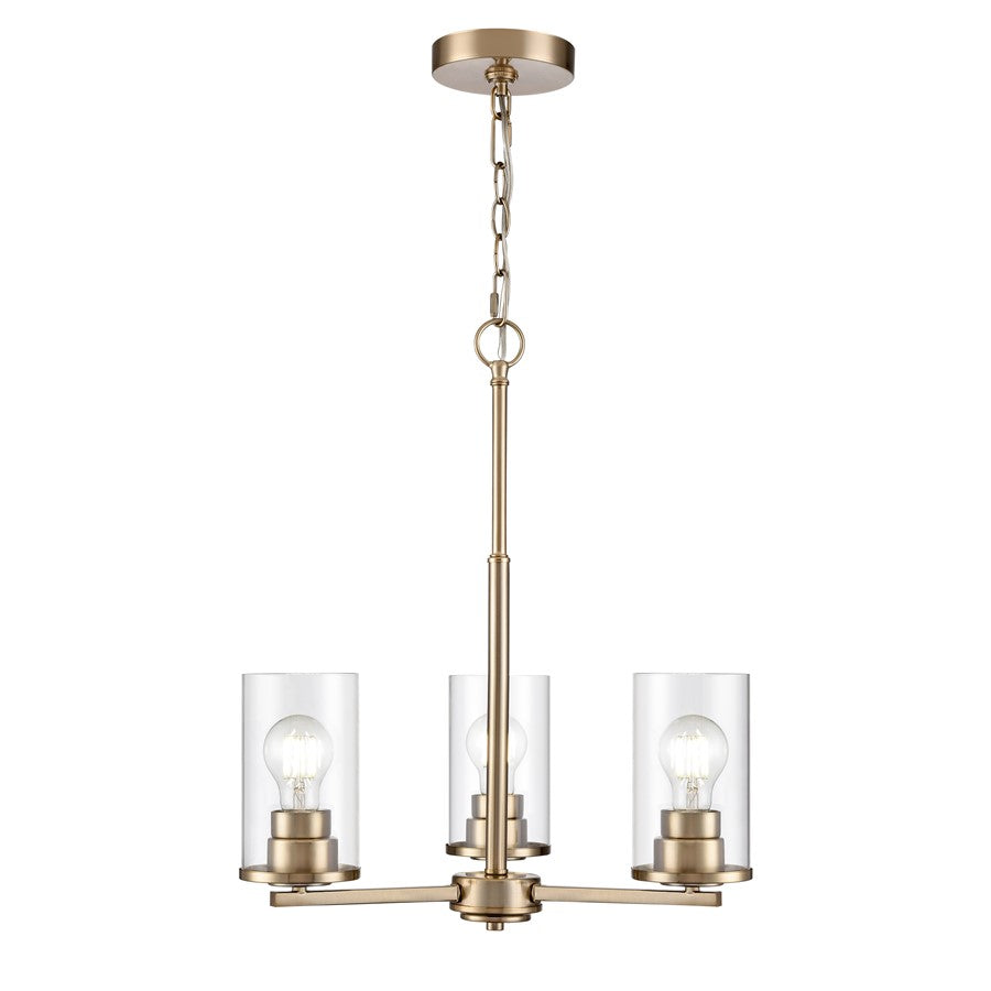 Millennium Lighting Verlana 3Lt 19" Chandelier, Modern Gold/Clear