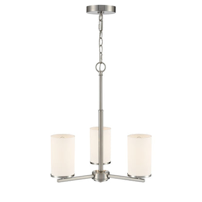 Millennium Lighting Verlana 19" 3Lt Chandelier, Nickel/Etched White