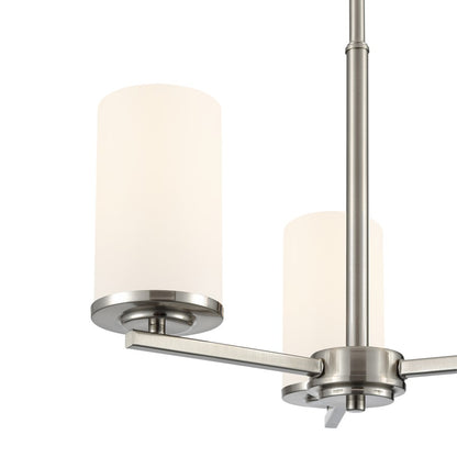 Millennium Lighting Verlana 19" 3Lt Chandelier, Nickel/Etched White