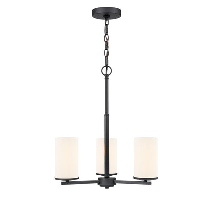 Millennium Lighting Verlana 19" 3Lt Chandelier, Black/Etched White