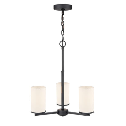 Millennium Lighting Verlana 19" 3Lt Chandelier, Black/Etched White