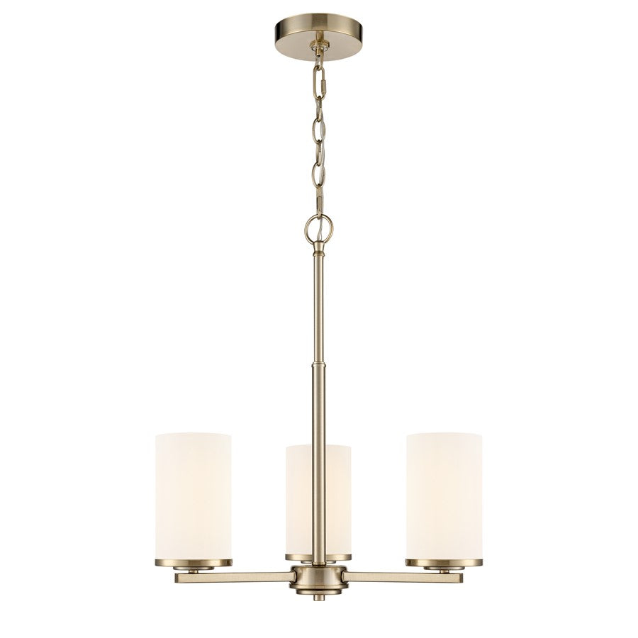 Millennium Lighting Verlana 19" 3Lt Chandelier, Gold/Etched White