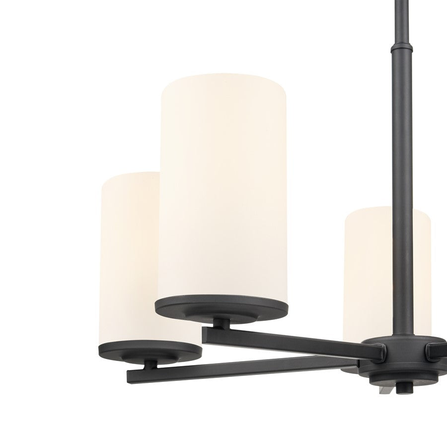 Millennium Lighting Verlana 24" 5Lt Chandelier, Black/Etched White