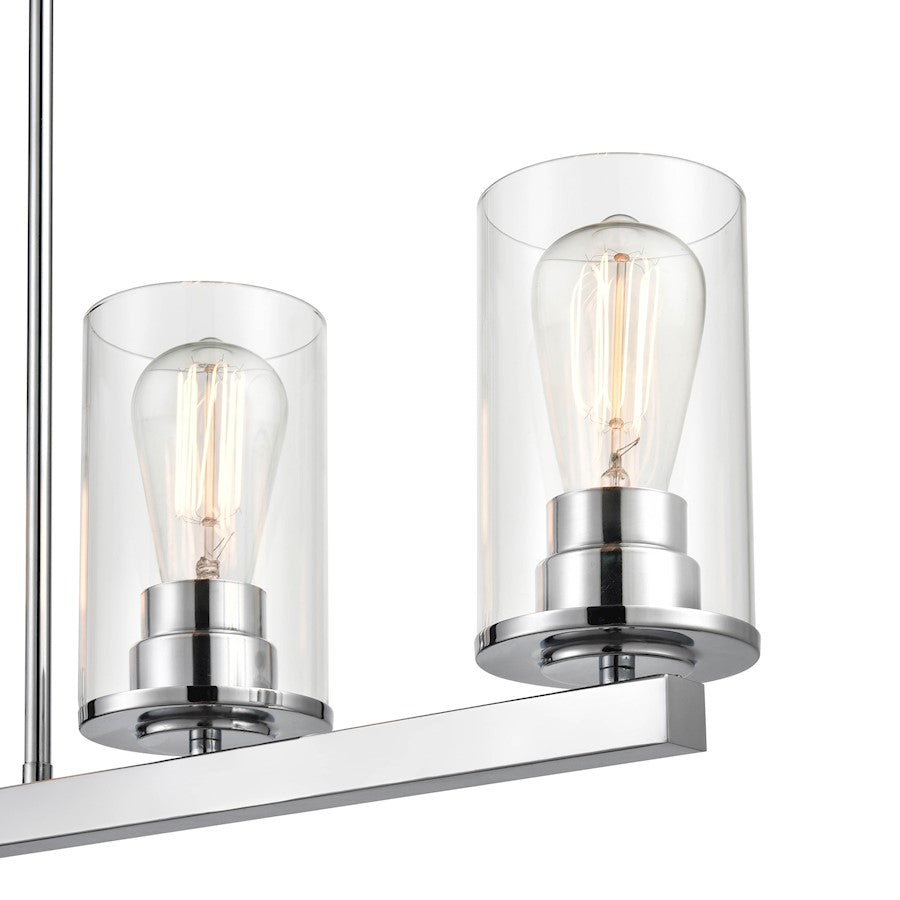 5 Light Pendant, Clear