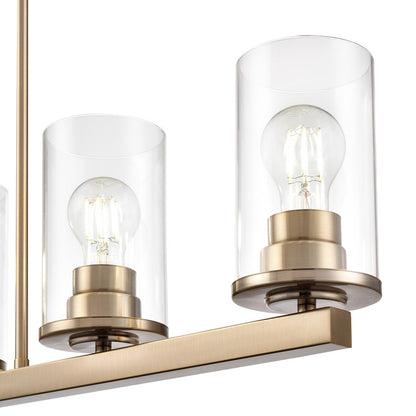Millennium Lighting Verlana 5Lt 35" Island, Modern Gold/Clear