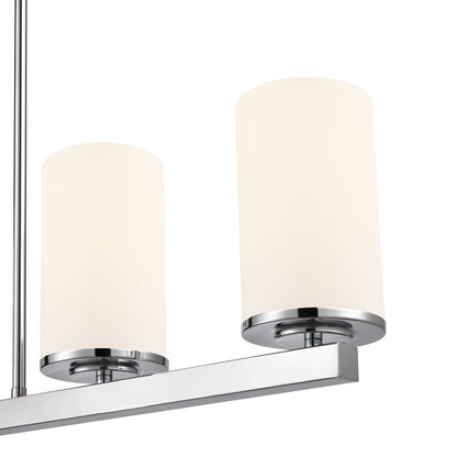 Millennium Verlana 35" 5Lt Linear Chandelier, Chrome/Etched White