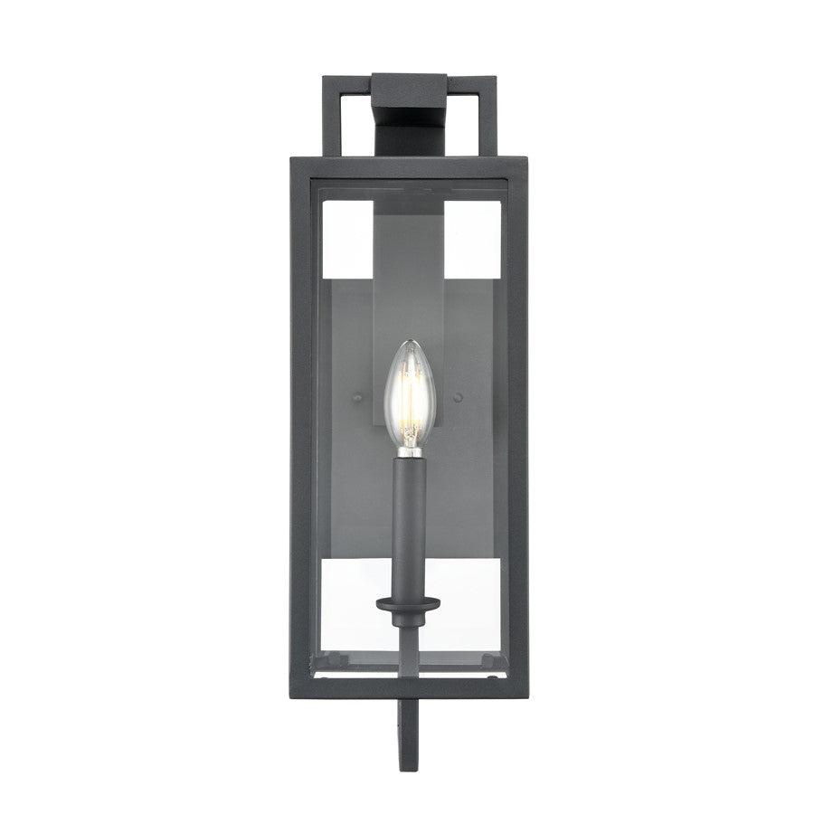 Millennium Lighting Lamont 1Lt Outdoor Wall Sconce, Black/Clear - 280001-TBK