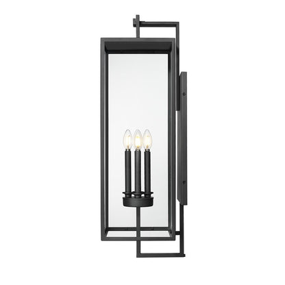 Millennium Lamont 34" High 4Lt Outdoor Wall Sconce, Black/Clear