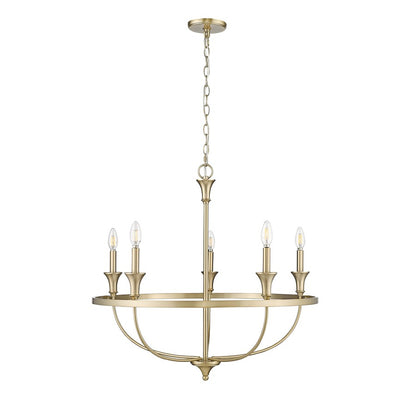 Millennium Lighting Emery 5Lt Chandelier, Modern Gold - 28005-MG